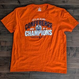 Fanatics Edmonton Oilers 2024 Conference Champions T-Shirt – Size XL